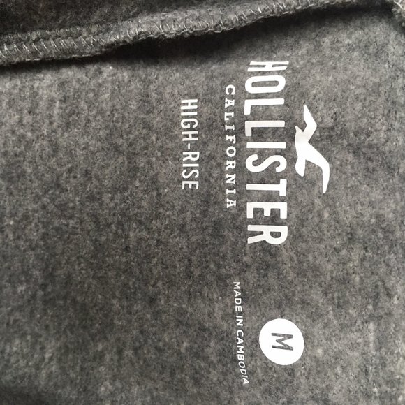 Grey Hollister Jogger Sweatpants High-Rise Trendy - Picture 6 of 7